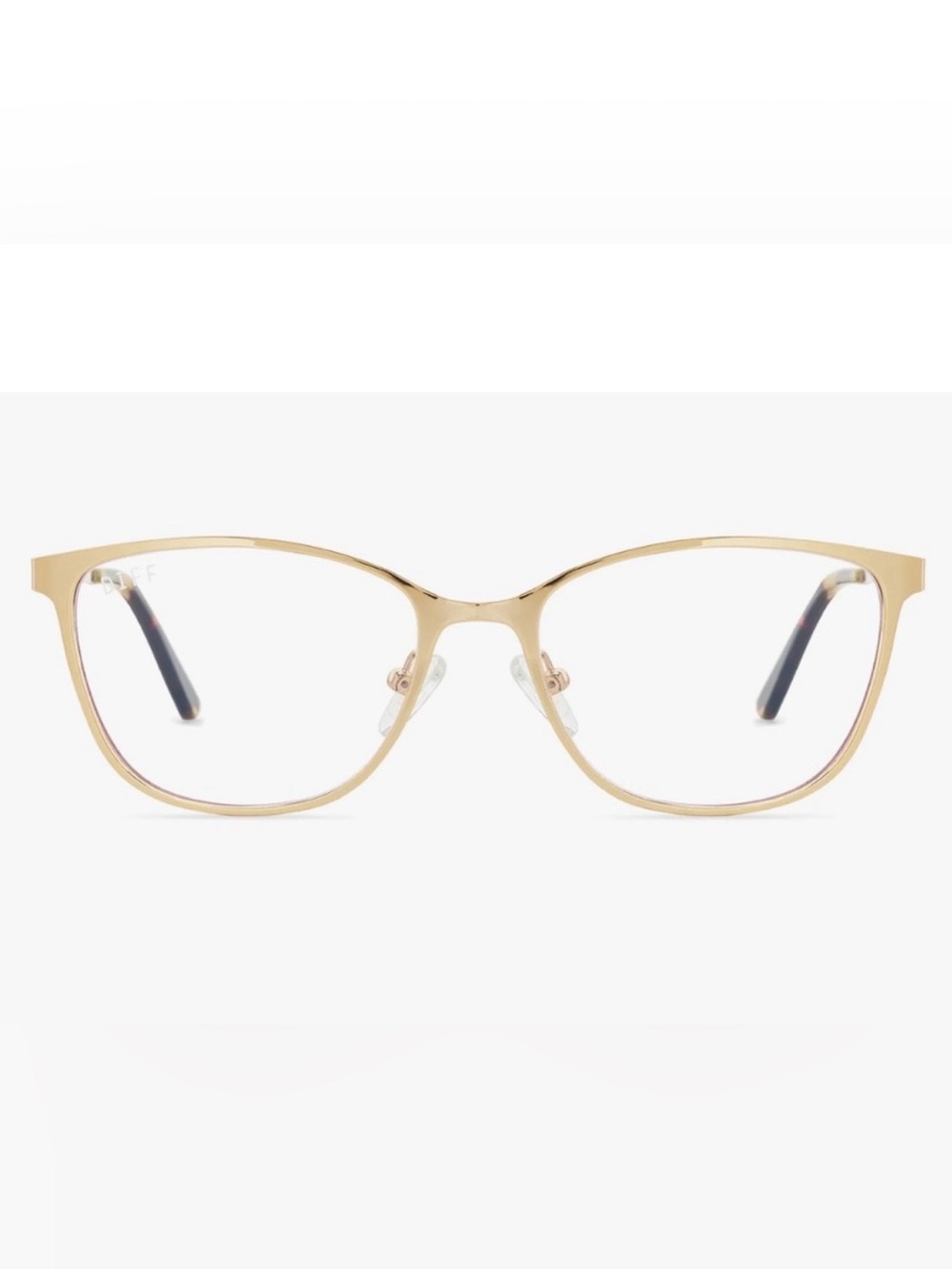 Diff Eyewear Carmen Women's Gold Metal Rim Blue Light Blocking Glasses